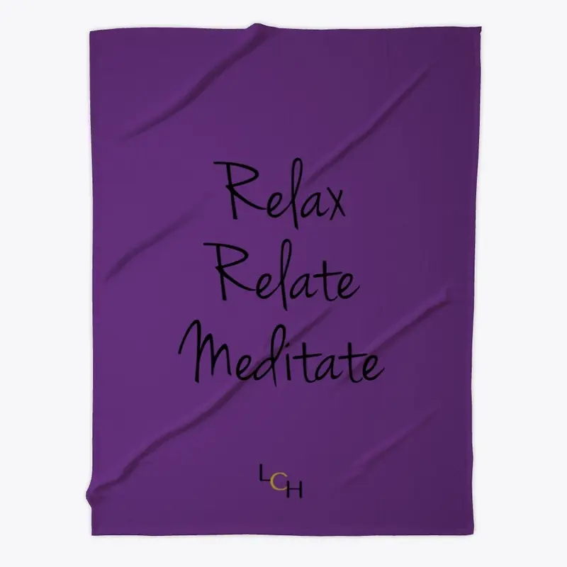 Relax, Relate, Meditate Fleece Blanket